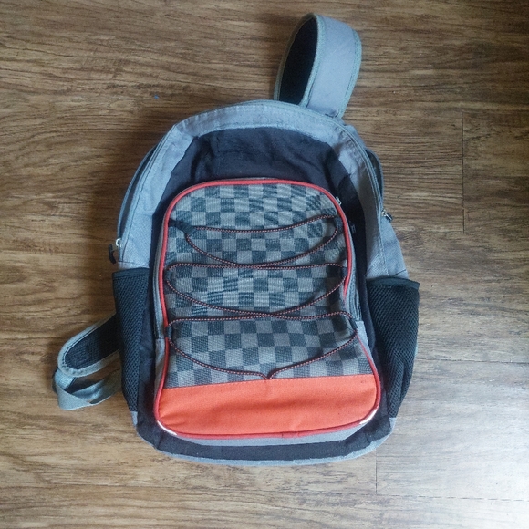 Black and Grey checkered Backpack - Picture 1 of 3